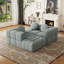 Canapé modulaire modulaire en chenille moderne, gris L 103 po, 3 coussins-268250200-268250202