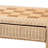 Baxton Studio Mimi Natural Rattan Checkered Console Table with Drawer
