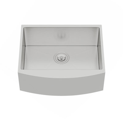 24" x 21" x 10" Apron Front 16-Gauge Stainless Steel Deep Single Bowl Farmhouse Sink