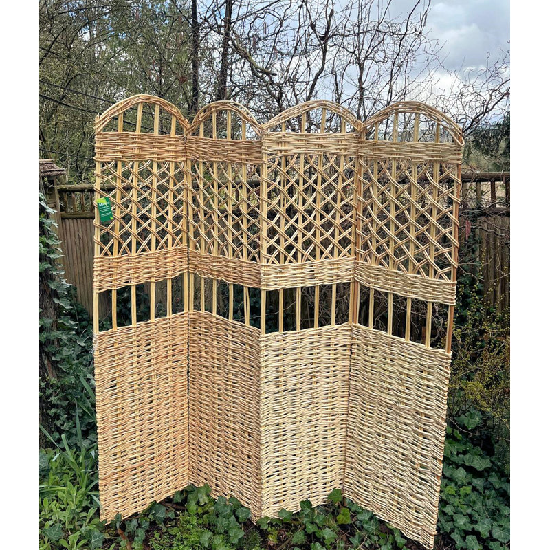 Four Panel Carbonized Willow Screen