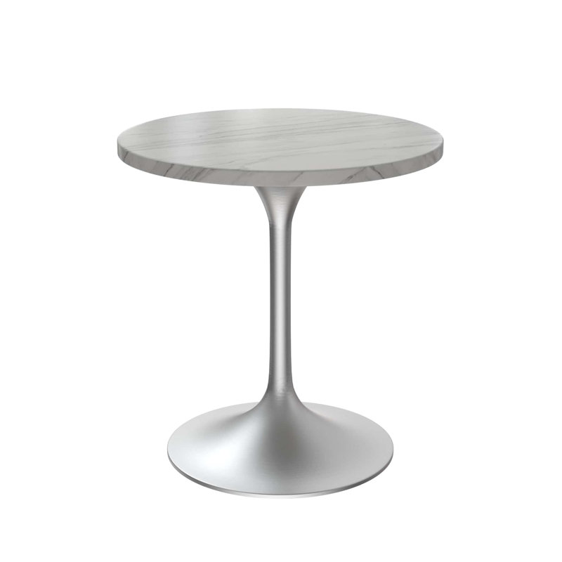 Table de salle à manger 27 po Heatherton, Blanc, 29.34" H x 35.43" W x 35.43" D