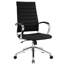 Fauteuil de direction noir à haut dossier nervuré en vinyle noir par Modway-339275592