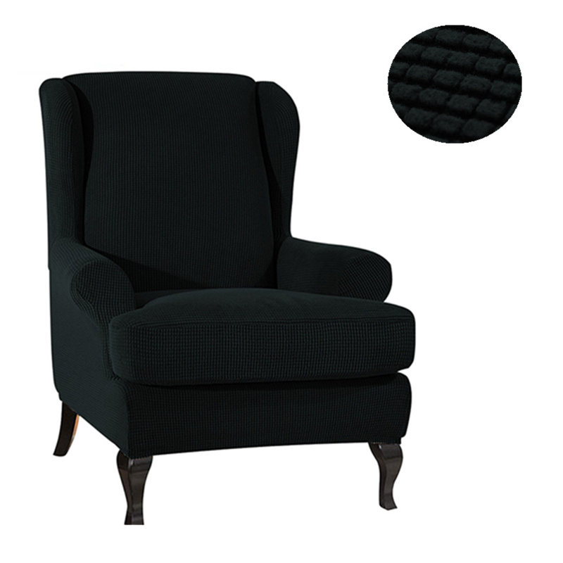 Housse pour fauteuil à coussins en t, Noir