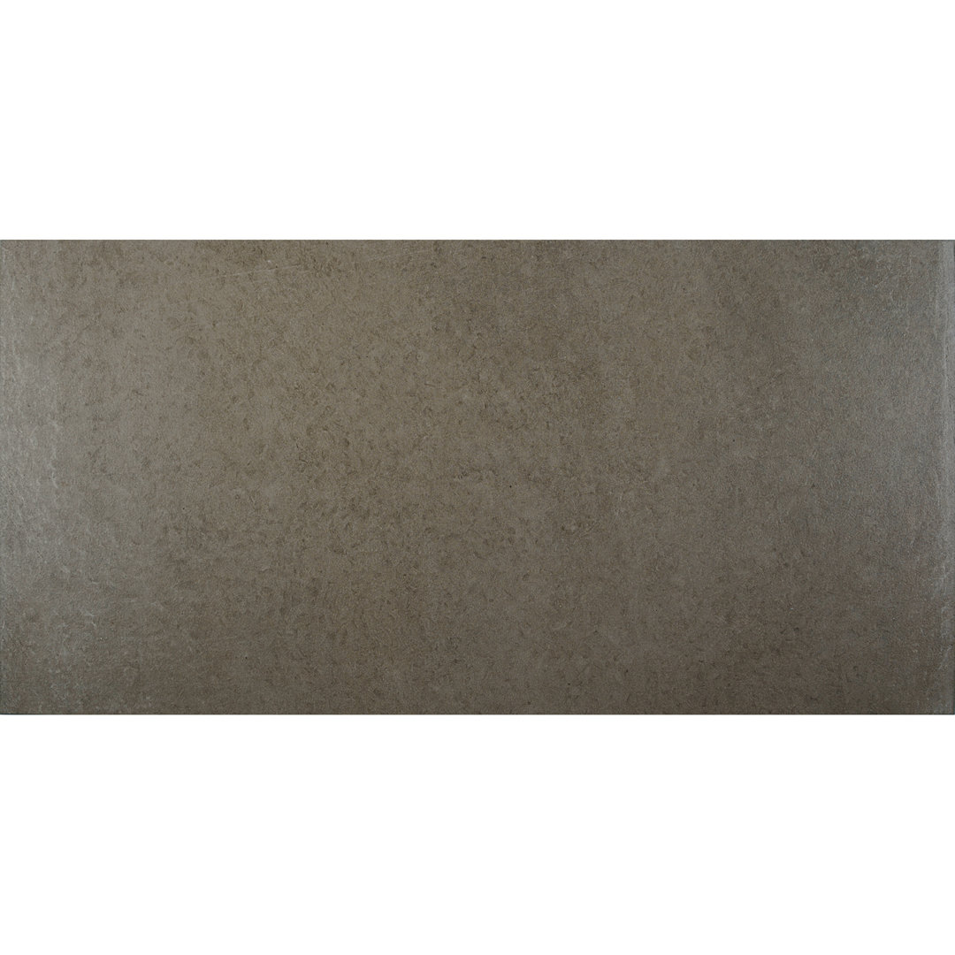 High Street Semi-Polished 12'' W x 24'' L Porcelain Concrete Look Singular Tile PIXL 
