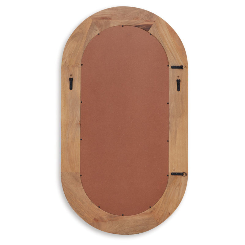 Joshlynn Solid Wood Oval Wall Mirror