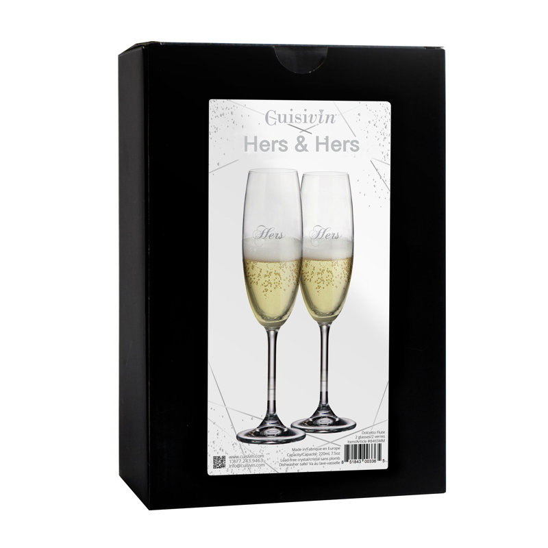 Flûte 220 ml / 7,5 oz - 2 paquets Cuisivin Hers & Hers