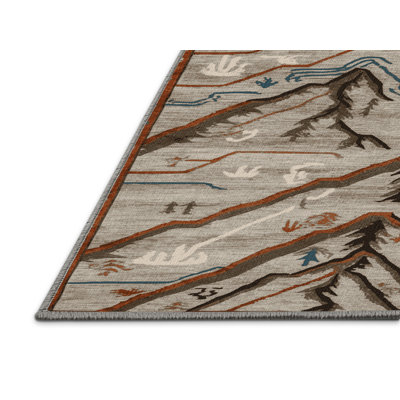 Machine Washable Nature Gray Area Rug