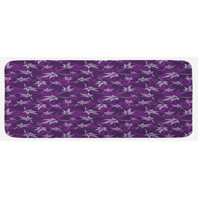 Tapis de cuisine abstrait à motif fleurs de jardin de campagne lily