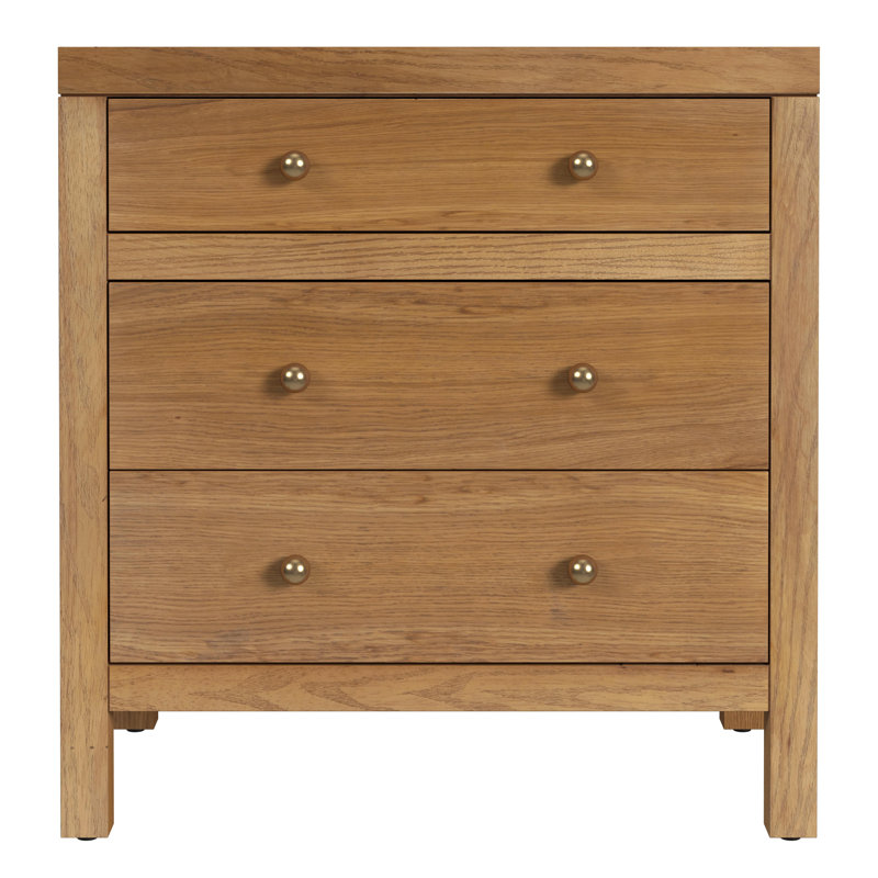 Celine 25" 3-Drawer Nightstand, Natural