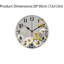Horloge murale ronde jaune 12 po x 12 po avec marguerite jaune, pour décor de salon