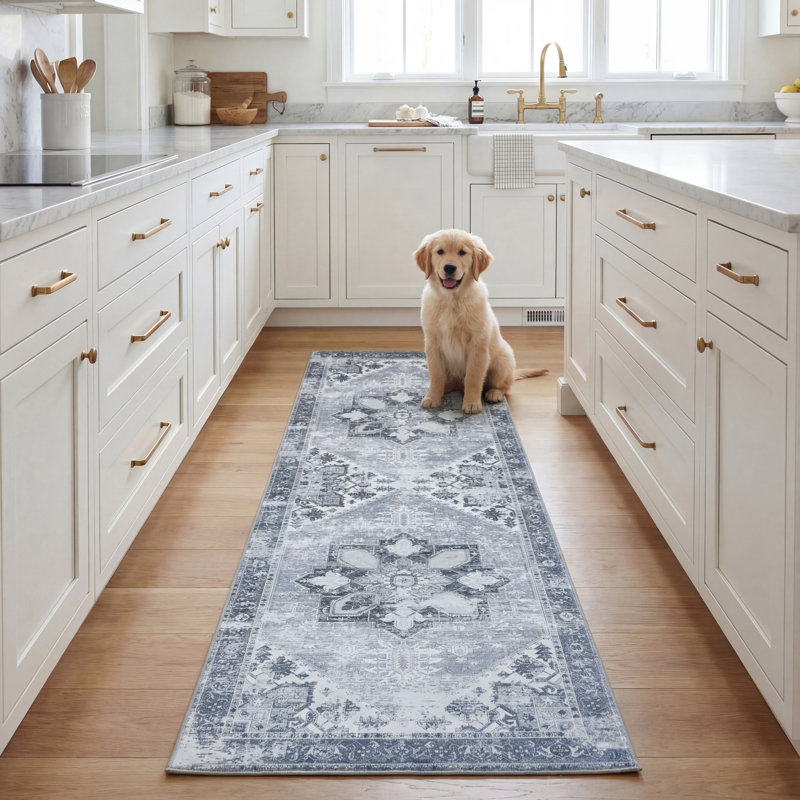 Mubarik Performance Machine Washable Oriental Rug, Runner 2'6" x 8'
