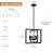 6-Light 14.9" Matte Black Geometric Cage Chandelier, Modern Farmhouse Pendant Light for Dining Room Living Room Foyer-1782740200