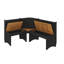 Ensemble de chaises de coin-repas de coin-repas avec rangement et rangement en L pour salle de bain familiale-108926619