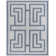 Geometric Machine Woven Polypropylene Indoor / Outdoor Area Rug in Light Gray/Blue