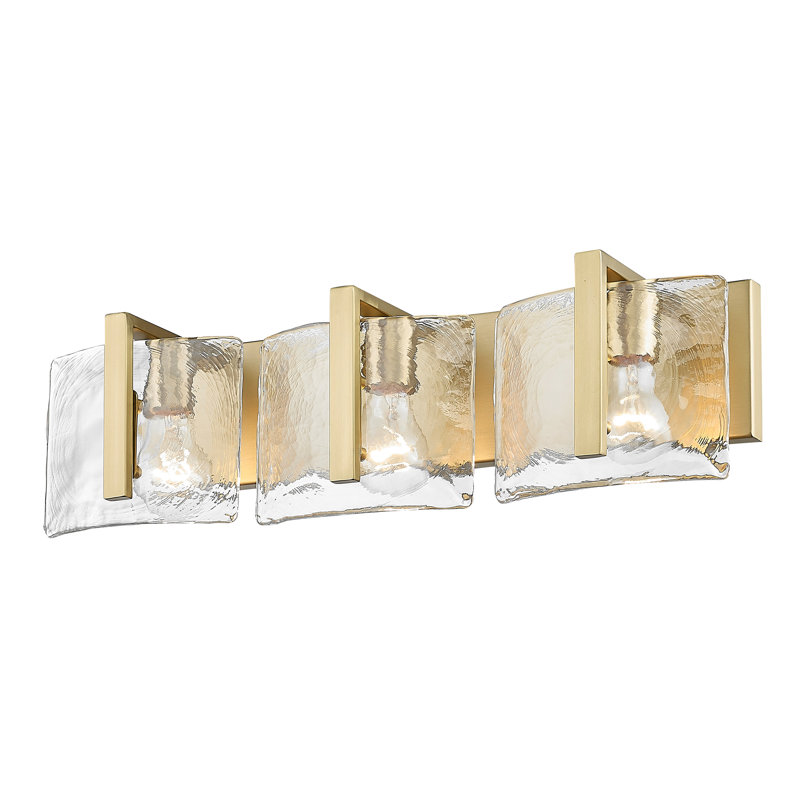 Éclairage de salle de bain à intensité variable 3 lumières Kyersten, Bronze champagne brossé