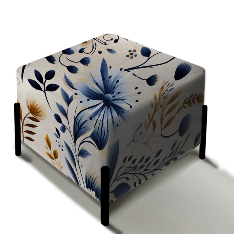Marzulli - Repose-pieds carré floral