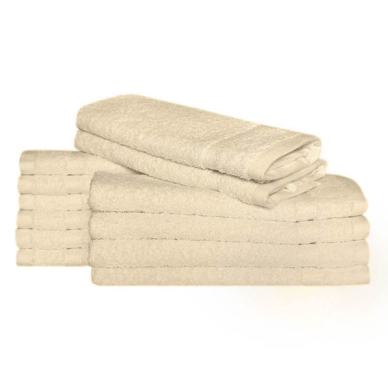 Cotton Midweight Fingertip Towel, Cream