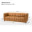 Claudio 83'' Genuine Leather Channel Tufted Sofa-71544570