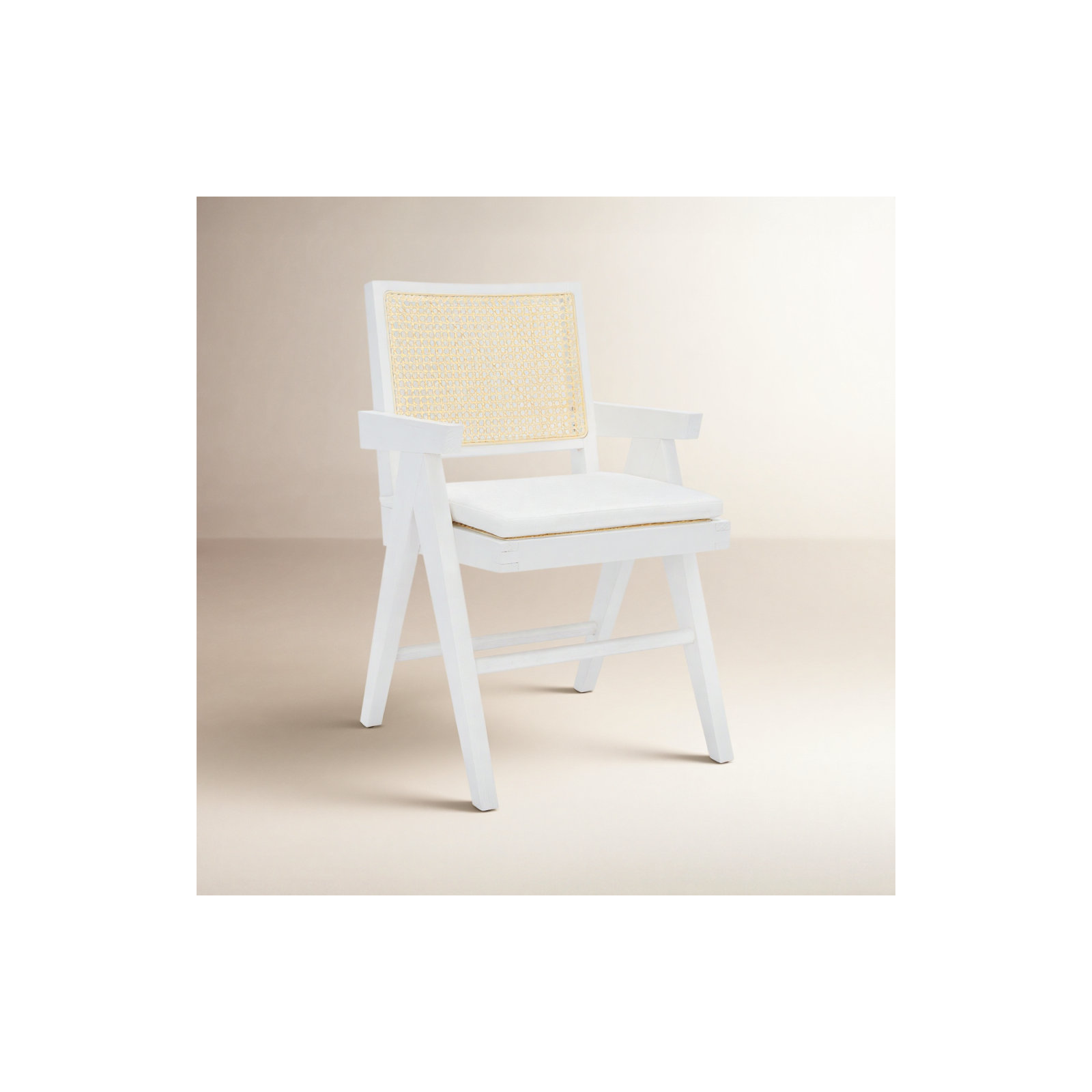 Josephina Rattan Armchair, White