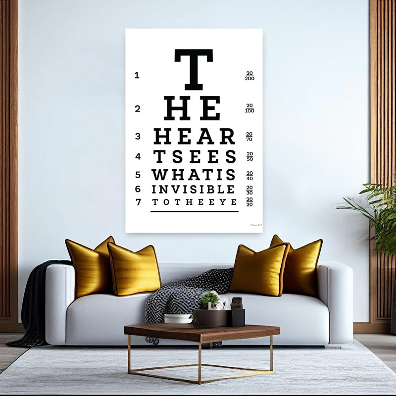 Art graphique abstrait «The Heart Sees Eye», H 60 po x l 40 po