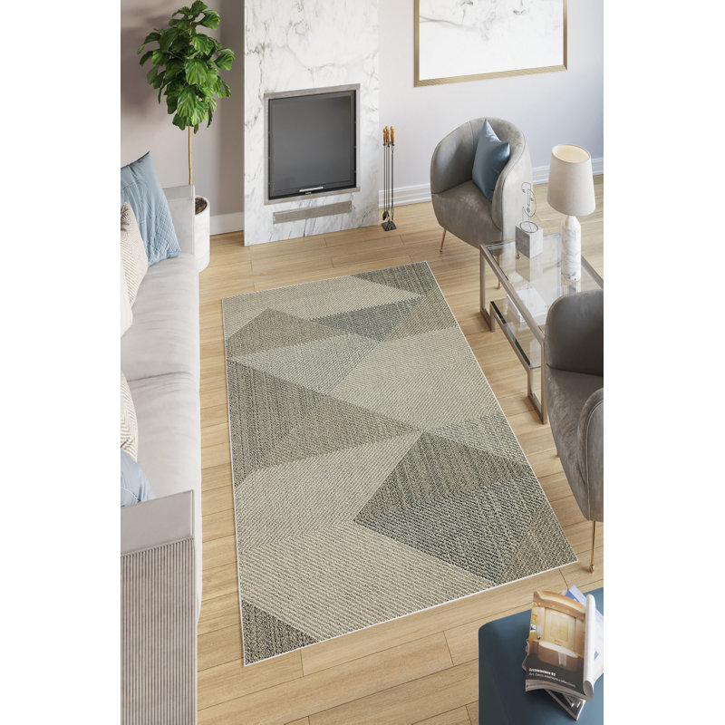 Eco-Friendly Area Rug (2 ft x 3.3 ft), 100% Polyester, 650 g/m² | Antibacterial & Non-Slip PVC Dot Underside, Pile Height: 0.2 inches | Machine Washable, Digital Print Design, Perfect for Living Room & Bedroom Decor