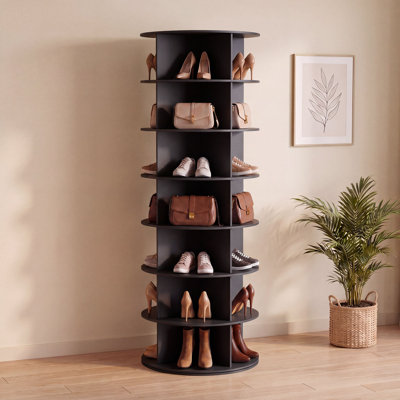 Range-chaussures rotatif 23 niveaux 23,2 po, organisateur de chaussures 28 paires