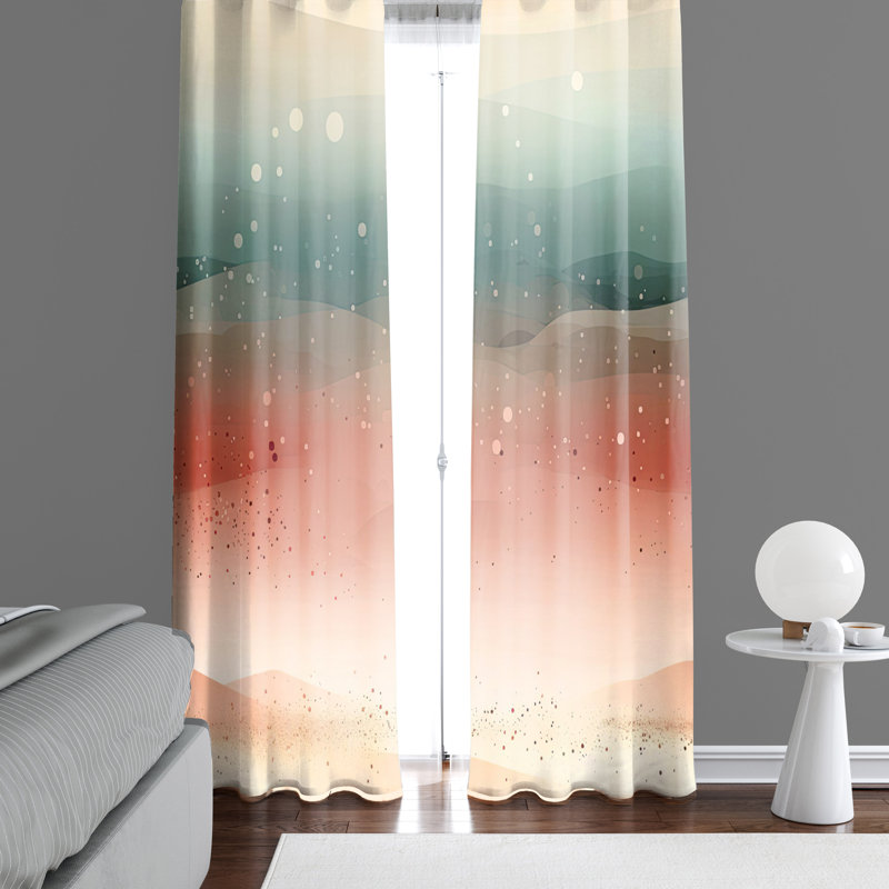 Paire de rideaux semi-transparents Cleitus, L 40 po x L 82 po