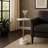 Sanches Modern Side Table With Slim Metal Base And Round Top - Stylish Cocktail Accent For Living Room Or Small Spaces - Narrow End Table For Home Decor - 24", Gold