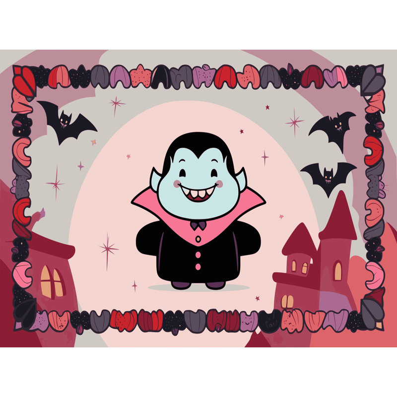 Tapis de vacances d'Halloween The Holiday Aisle®, Rectangulaire 8 pi x 12 pi