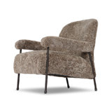 Gabriette Chair-Taupe Shearling