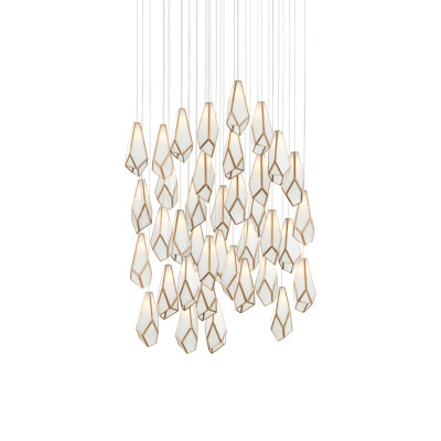 Luminaire suspendu 36 lumières Glace White
