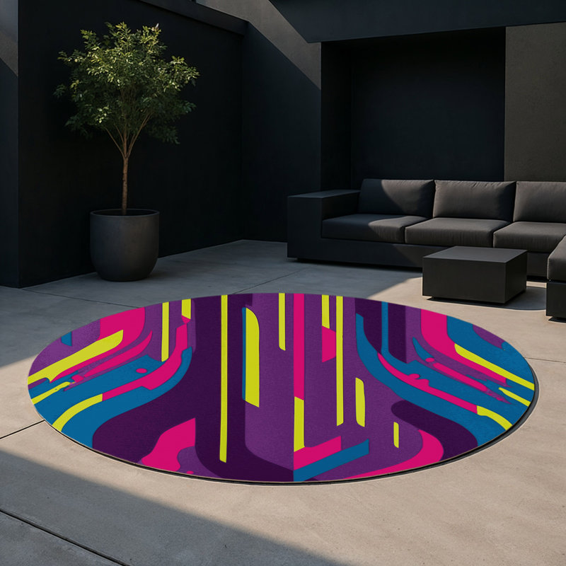 Tapis intérieur et extérieur Laser Path, Rond 5 pi