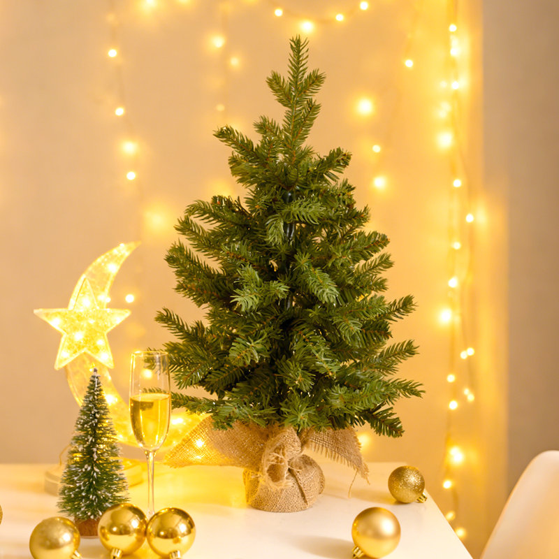 Christmas Tree with String Lights