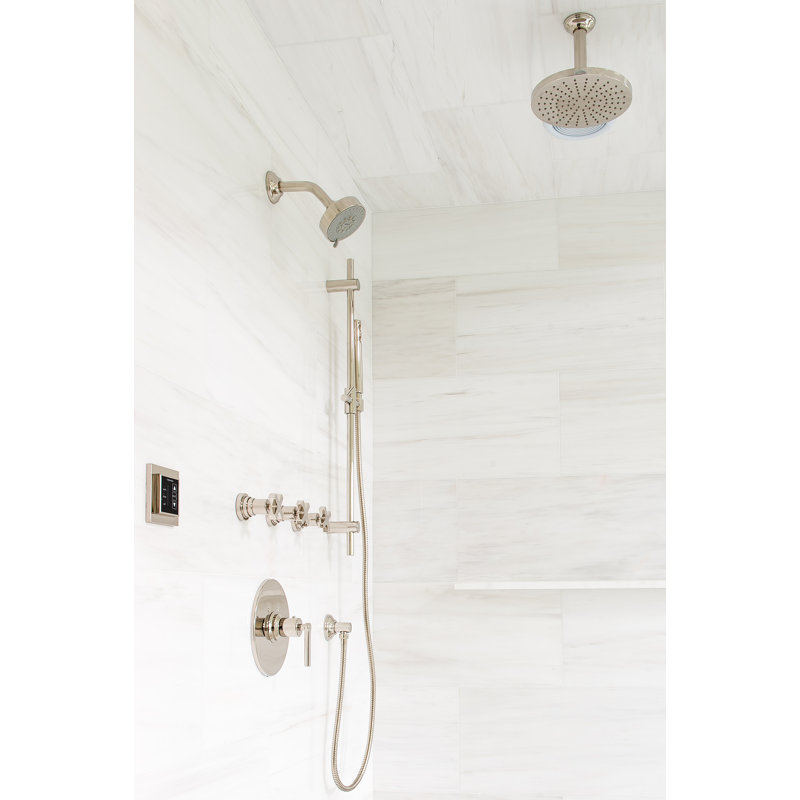Lombardia 3/4" Thermostatic Trim Without Volume Control, Satin Nickel