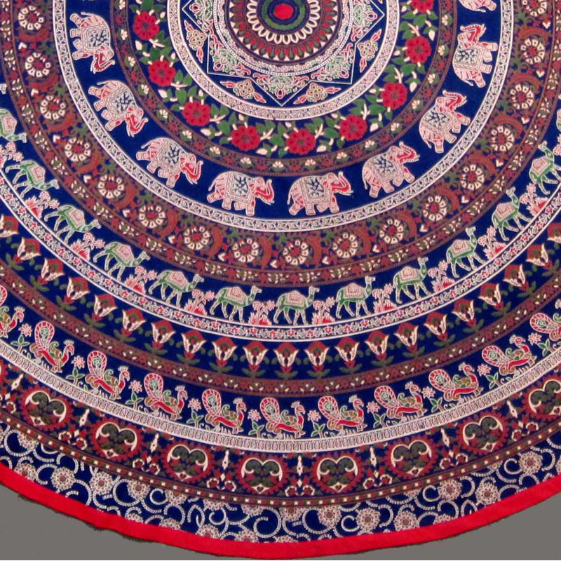 Norvan Cotton Elephant Mandala Tablecloth