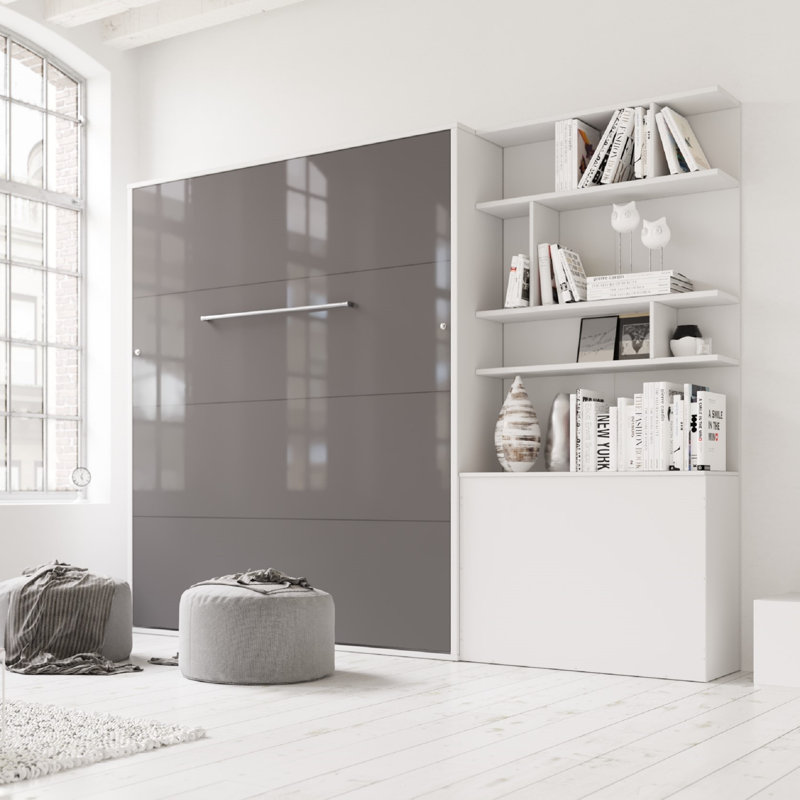 Aubri 160X200 Bed, White/Light Grey
