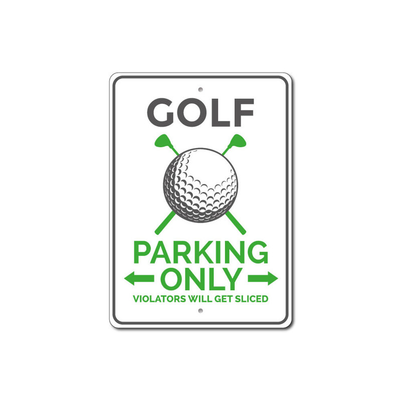 Enseigne de golf en aluminium, H 10 po x l 14 po x P 0,04 po