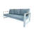 Jayton White Aluminum 3-Piece Outdoor Sofa & Coffee Table Patio Conversation Set With Cushions-2116995844-2116995851