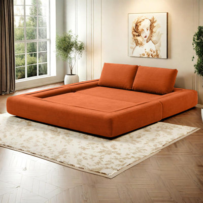 81'' Convertible Sofa Bed with Pillows
