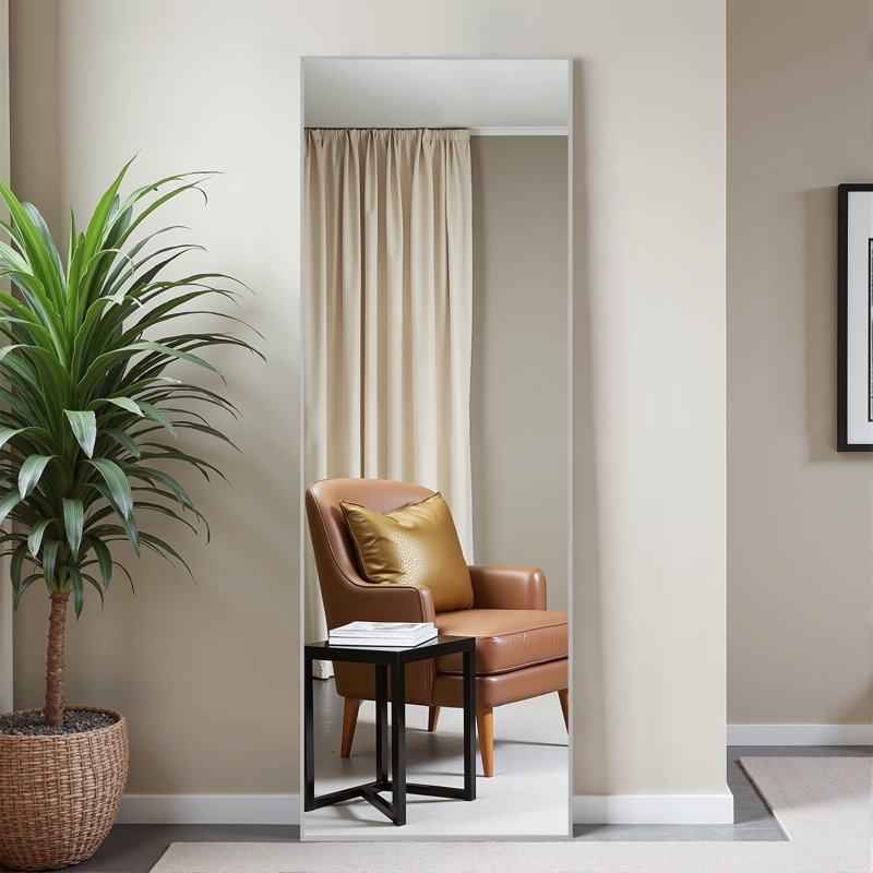 Miroir pleine longueur Ronan, Argent argent, 71 po x 24 po