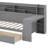 Wooden Twin Size Daybed With Storage Shelves, Multi-Functional Bed With Two Storage Drawers And Study Desk-27644746