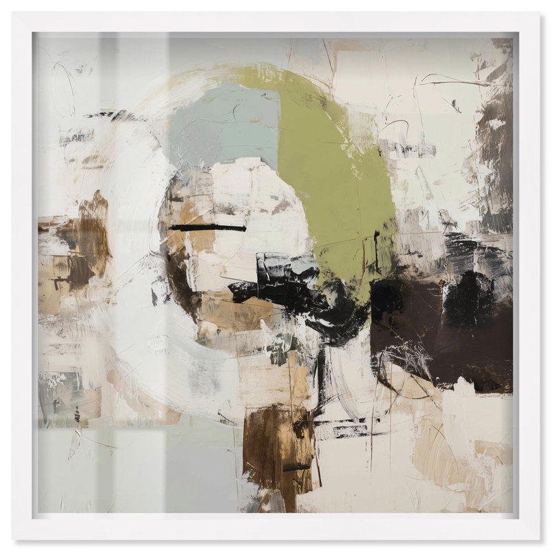 Décoration murale Neutral Palette I Shadowbox Print par Art Remedy, cadre blanc, 31 x 31, H 31 po x l 31 po, Cadre blanc