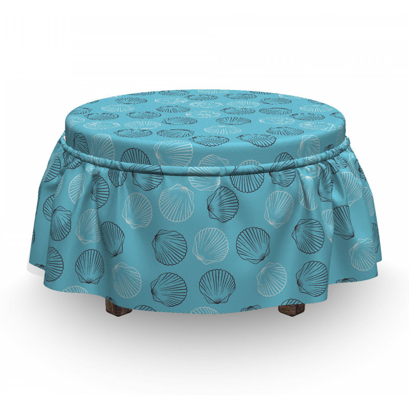 Housse pour repose-pieds de coquillages maritimes