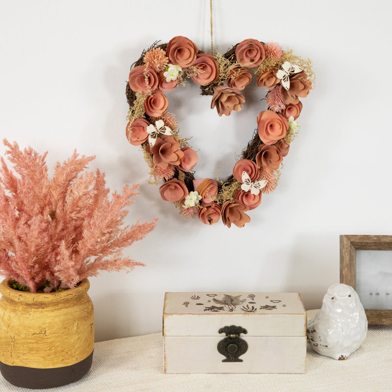 Handcrafted Faux Rose 10'' Wreath