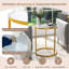 Tehani 50 cm W Steel Bedside Table