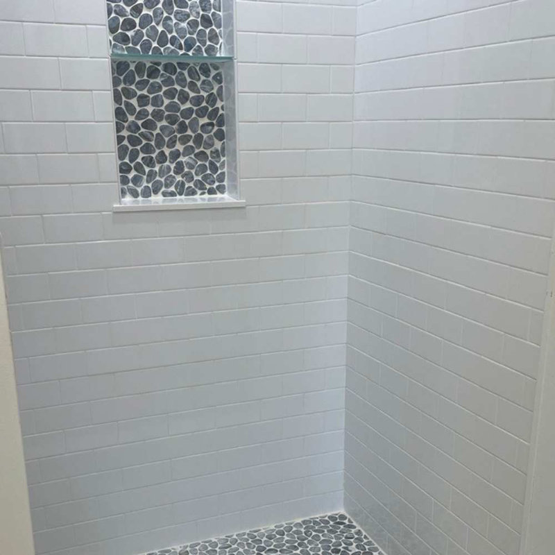 Recycled Cenote Pebble 13" x 13" Glass Wall & Floor Tile, Ocean Mix