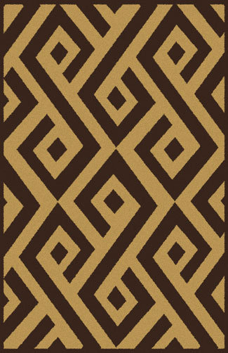 Tapis brun foncé Rishel, 7 pi 11 po x 9 pi 10 po