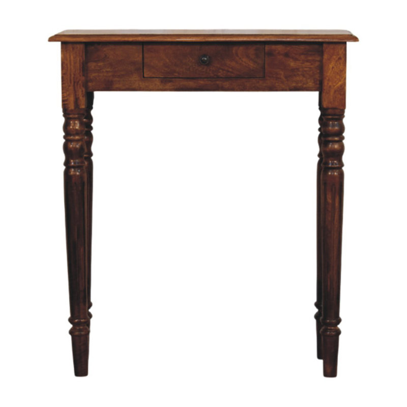 Console châtaignier 1 tiroir Turned Legs