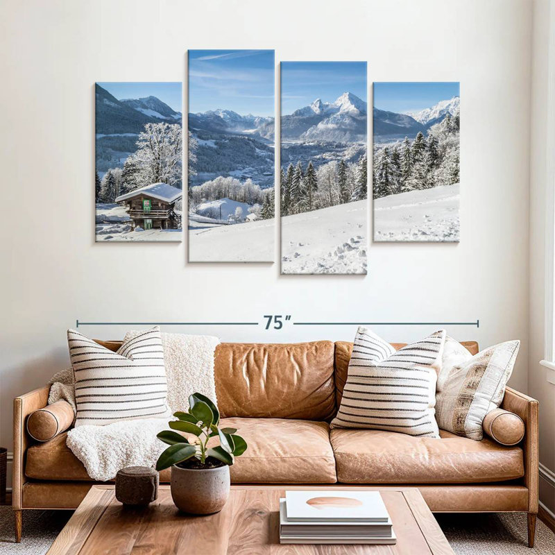 Hiver dans les Alpes bavaroises, H 42 po x l 68 po
