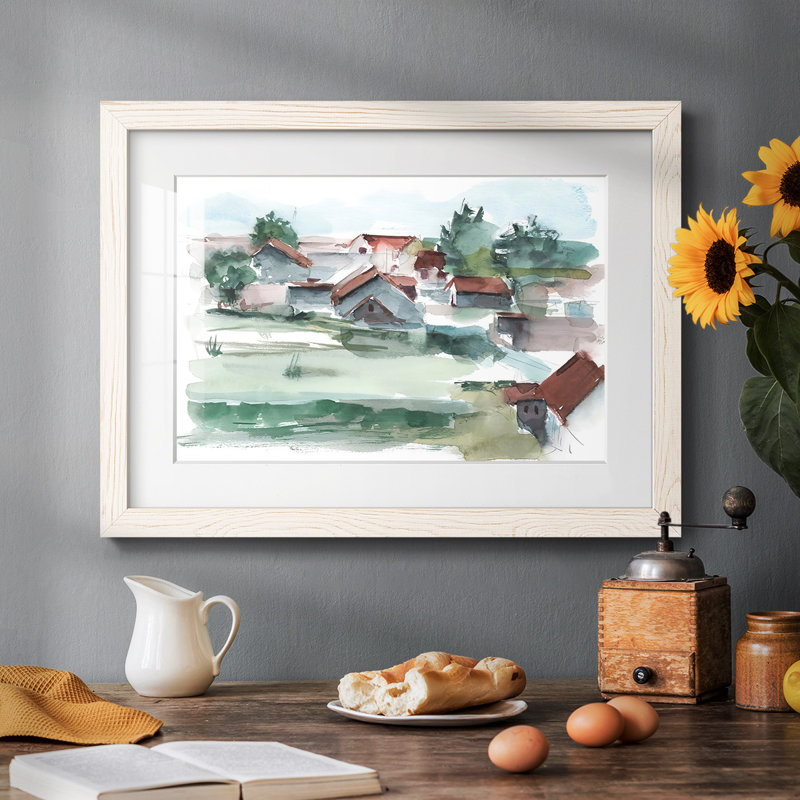" Valley Farm I ", H 22 po x l 32 po x P 1,5 po, Blanc